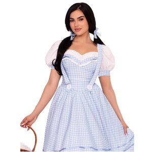 Kansas Sweetie Costume – 2 PC Gingham Dress with Sweetheart Bodice